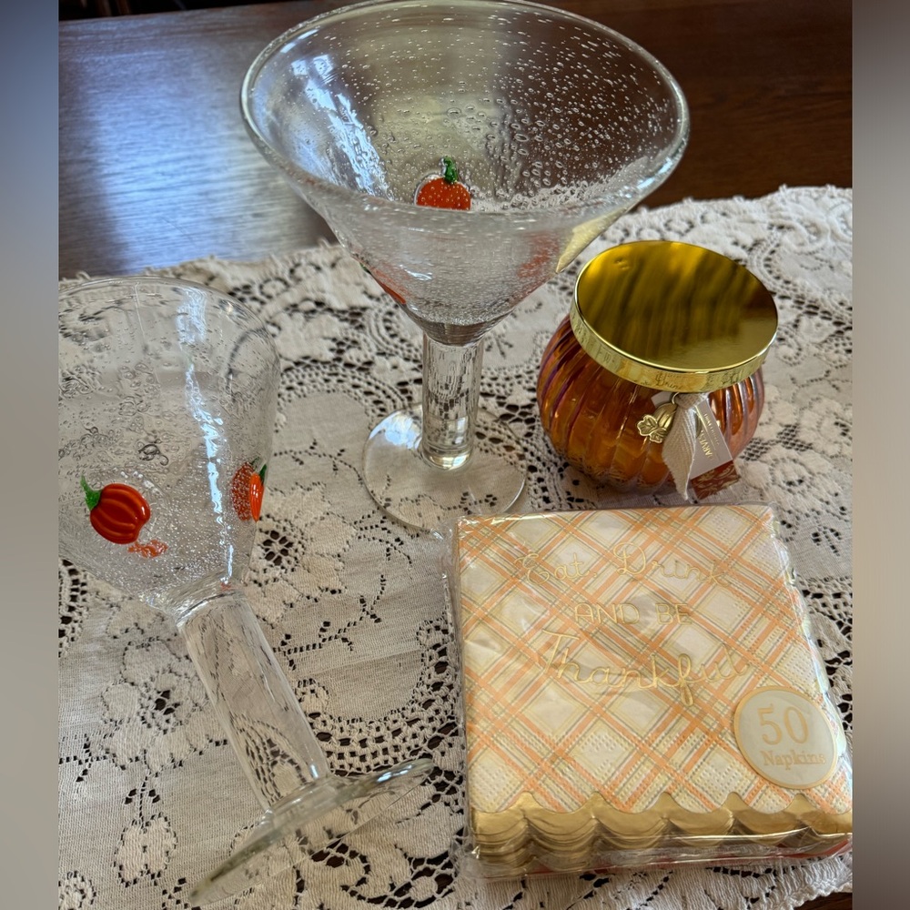 NWT martini glasses